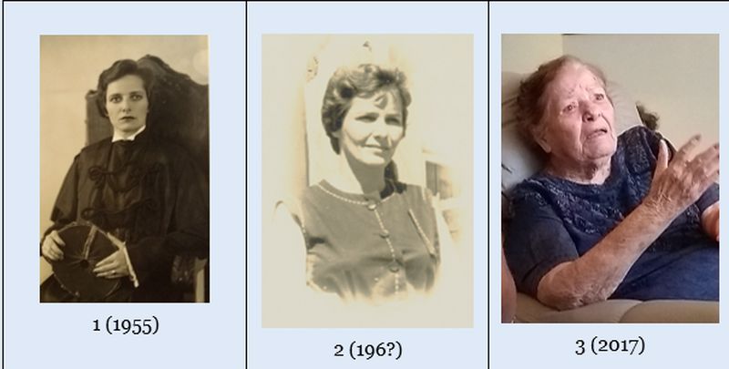 Figuras 1, 2 e 3: Fotografias da professora Rosália Bispo dos Santos. 