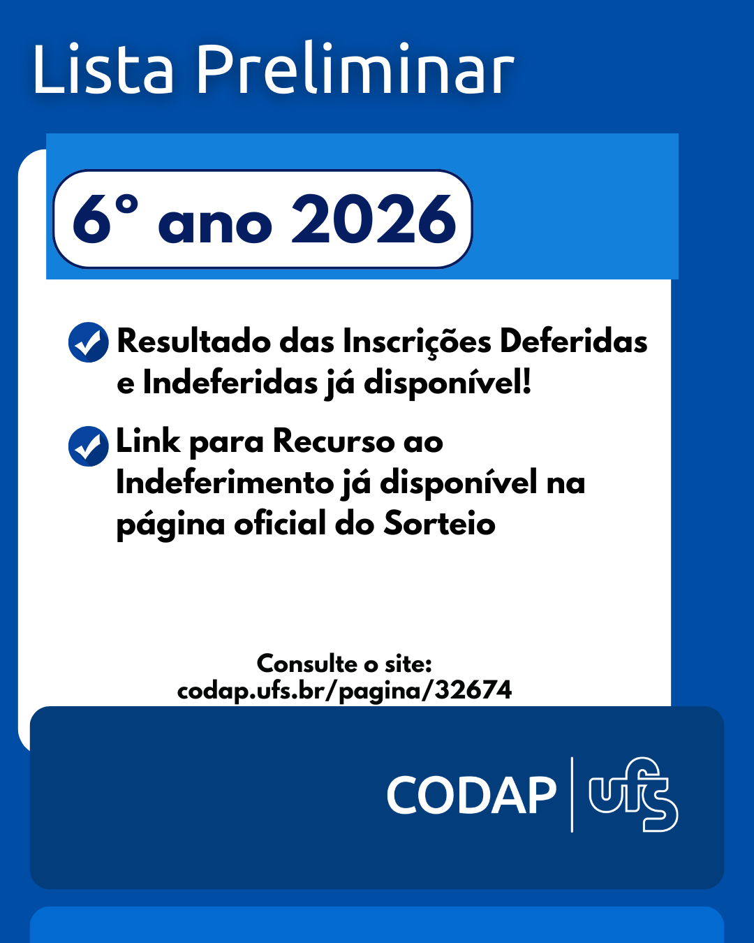 Lista final deve ser publicada no dia 23 de outubro de 2025